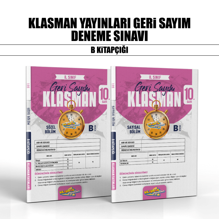 GERİ SAYIM KLASMAN 08.SINIF DNM KLB SY/SZ 10-B -26